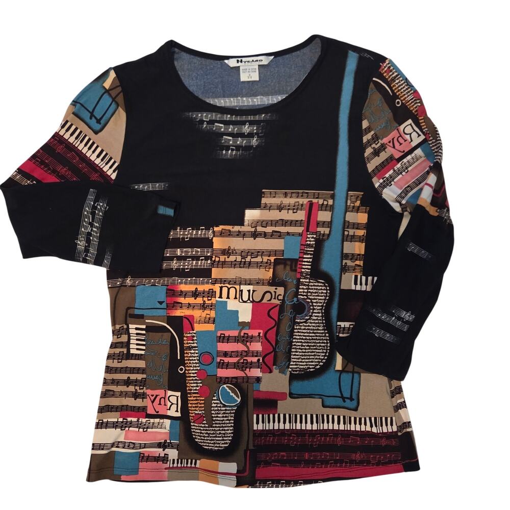 Nygard Music Theme Novelty Top Size Small, 6-8